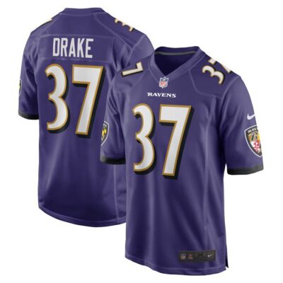 Kenyan Drake Baltimore Ravens Game Jersey - Purple