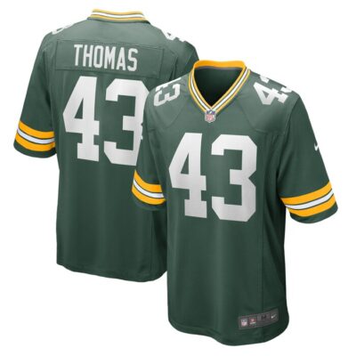 Kiondre Thomas Green Bay Packers Game Player Jersey - Green