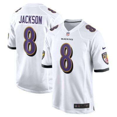 Lamar Jackson Baltimore Ravens Game Jersey - White