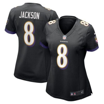 Lamar Jackson Baltimore Ravens Women Alternate Game Jersey - Black