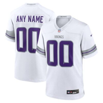 Minnesota Vikings Alternate Custom Game Jersey - White