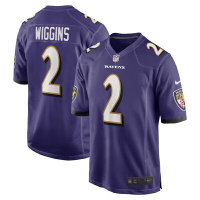 Nate Wiggins Baltimore Ravens 2024 NFL Draft First Round Pick Player Game Jersey - Purple