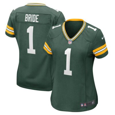 Number 1 Bride Green Bay Packers Women Game Jersey - Green