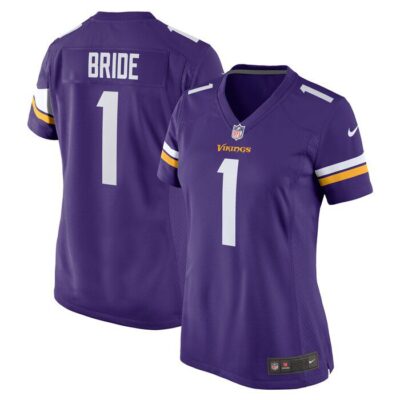 Number 1 Bride Minnesota Vikings Women Game Jersey - Purple