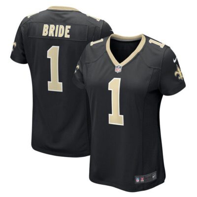 Number 1 Bride New Orleans Saints Women Game Jersey - Black