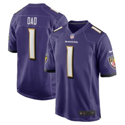 Number 1 Dad Baltimore Ravens Game Jersey - Purple