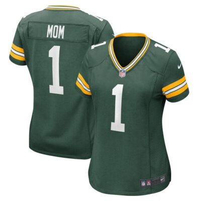 Number 1 Mom Green Bay Packers Women Game Jersey - Green