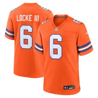 P.J. Locke III Denver Broncos Mile High Collection 1977 Throwback Player Game Jersey - Orange