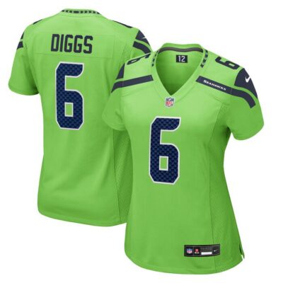 Quandre Diggs Seattle Seahawks Women Game Jersey - Neon Green