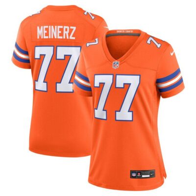 Quinn Meinerz Denver Broncos Women Mile High Collection 1977 Throwback Player Game Jersey - Orange