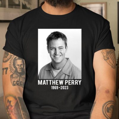 Rip Matthew Perry 1969 2023 Chandler Bing Unisex T-Shirt Cotton Tee