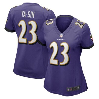 Rock Ya-Sin Baltimore Ravens Women Game Jersey - Purple