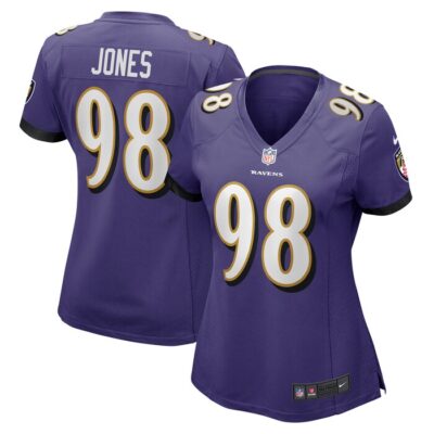 Travis Jones Baltimore Ravens Women Player Game Jersey - Purple