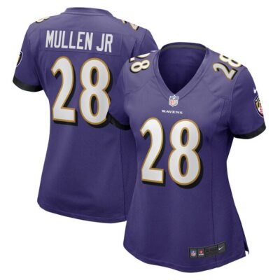 Trayvon Mullen Jr. Baltimore Ravens Women Team Game Jersey - Purple