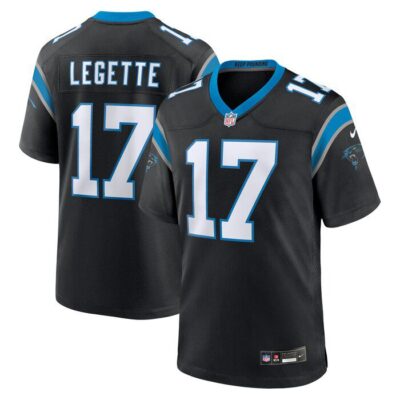 Xavier Legette Carolina Panthers 2024 NFL First Round Pick Game Player Jersey - Black